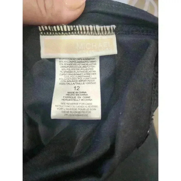 Michael Kors Women's One Piece Swimsuit High Neck Swim Bathing Suit Size 12 - Picture 4 of 5